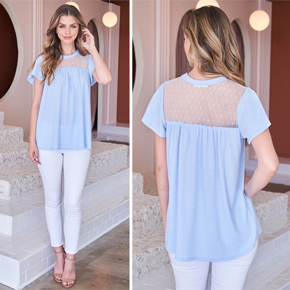 4 PACK: Beautiful women’s spring top mesh women’s Easter cute top